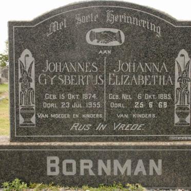 BORNMAN Johannes Gysbertus 1874-1955 &amp; Johanna Elizabeth NEL 1885-1968