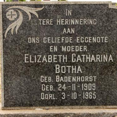 BOTHA Elizabeth Catharina nee BADENHORST 1909-1965