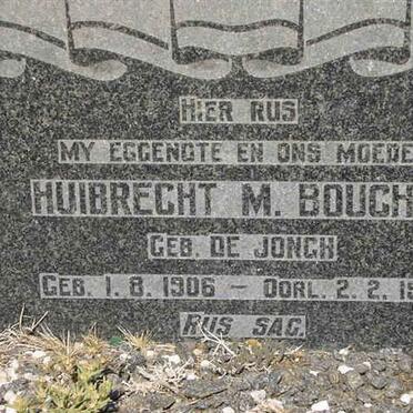 BOUCHER Huibrecht M. nee DE JONGH 1906-1966