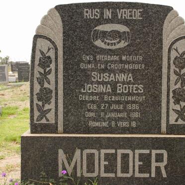 BOTES Susanna Josina nee BEZUIDENHOUT 1886-1961