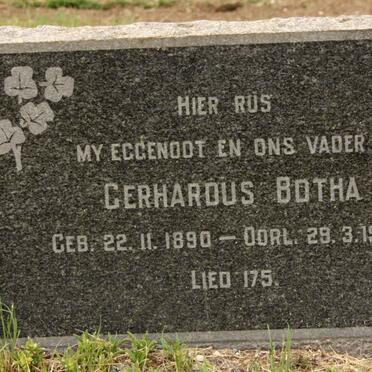BOTHA Gerhardus 1890-1955