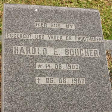 BOUCHER Harold E. 1903-1987
