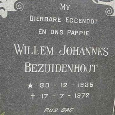 BEZUIDENHOUT Willem Johannes 1935-1972