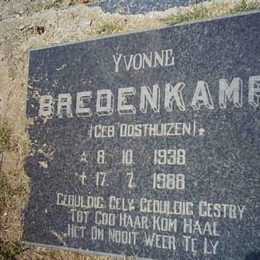 BREDENKAMP Yvonne nee OOSTHUIZEN 1938-1988