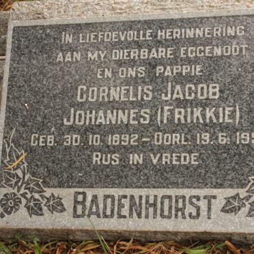 BADENHORST Cornelis Jacob Johannes 1892-1958