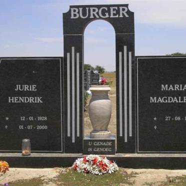 BURGER Jurie Hendrik 1928-2000 &amp; Maria Magdalena 1927-