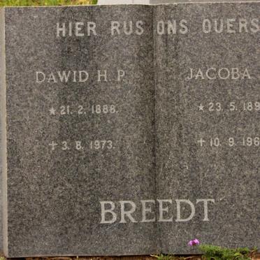 BREEDT Dawid H.P. 1888-1973 &amp; Jacoba M. 1893-1966