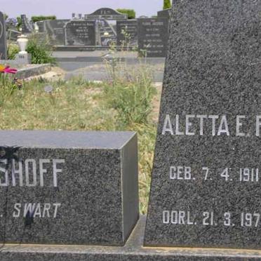 BOSHOFF Aletta E.F. nee SWART 1911-1972