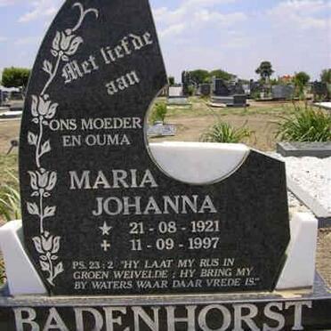 BADENHORST Maria Johanna 1921-1997