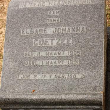 COETZEE Elsabe Johanna 1905-1991