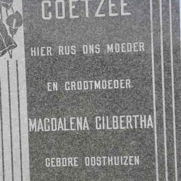 COETZEE Magdalena Gilbertha nee OOSTHUIZEN 1900-
