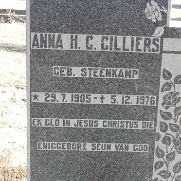 CILLIERS Anna H.C. nee STEENKAMP 1905-1976