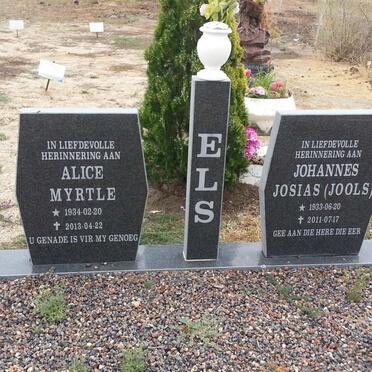 ELS Johannes Josias 1933-2011 &amp; Alice Myrtle 1934-2013