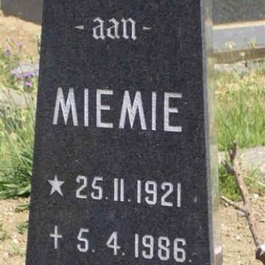 ERASMUS Miemie nee THERON 1921-1986