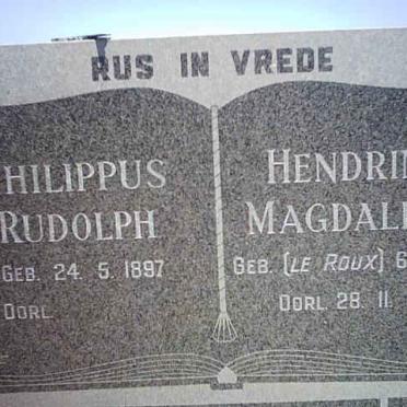 FERREIRA Philippus Rudolph 1897- &amp; Hendriena Magdalena LE ROUX 1904-1980