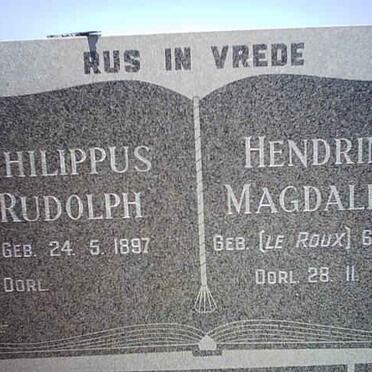 FERREIRA Philippus Rudolph 1897- &amp; Hendriena Magdalena LE ROUX 1904-1980