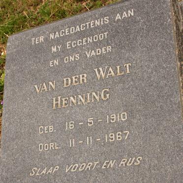 HENNING Van Der Walt 1910-1967