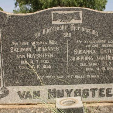 HUYSSTEEN  Salomon Johannes, van 1885-1955 &amp; Susanna Catharina Josephina KOK 1884-1852