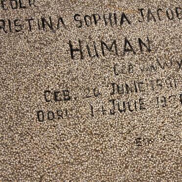 HUMAN Cornelius Jacob 1879-1957 &amp; Christina Sophia Jacoba VAN WYK 1891-19?6