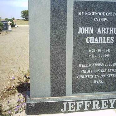 JEFFREY John Arthur Charles 1945-1999
