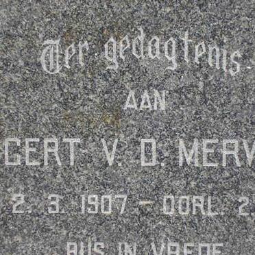 MERWE Gert, v.d. 1907-19??