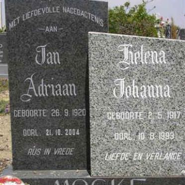MOCKE Jan Adriaan 1920-2004 &amp; Helena Johanna 1917-1993