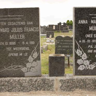 MÜLLER Edward Julius Francis 1886-1961 &amp; Anna Margaretha SWART 1893-1998