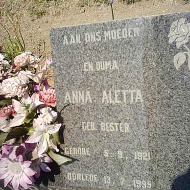 MERWE Pieter Schalk Benjamin, van der 1915-1977 &amp; Anna Aletta BESTER 1921-1995