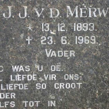 MERWE J.J., v.d. 1893-1969