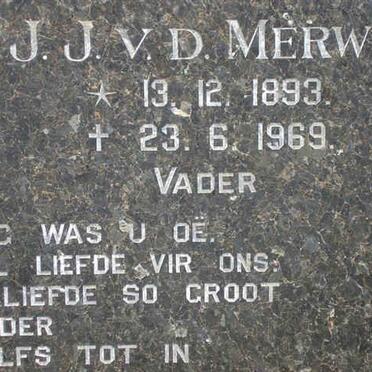MERWE J.J., v.d. 1893-1969