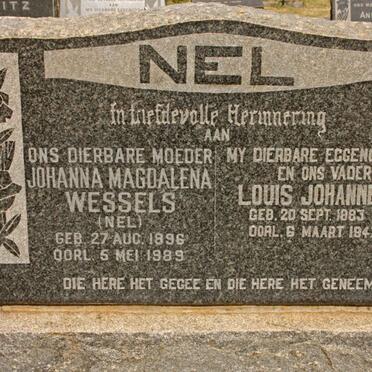 NEL Louis Johannes 1883-1947 &amp; Johanna Magdalena WESSELS 1896-1989