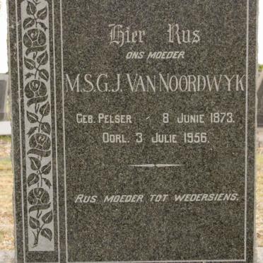NOORDWYK M.S.G.J., van nee PELSER 1873-1956