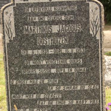 OOSTHUIZEN Marthinus Jacobus 1938-1953