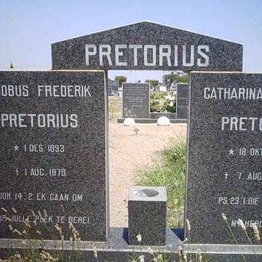 PRETORIUS Jacobus Frederik 1893-1978 &amp; Catharina Glodina 1898-1991