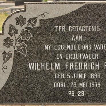 PIATER Wilhelm Frederich 1898-1979