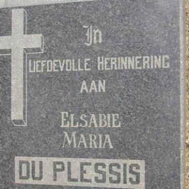 PLESSIS Elsabie Maria, du 1895-1986