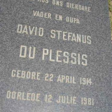 PLESSIS David Stefanus, du 1914-19?1