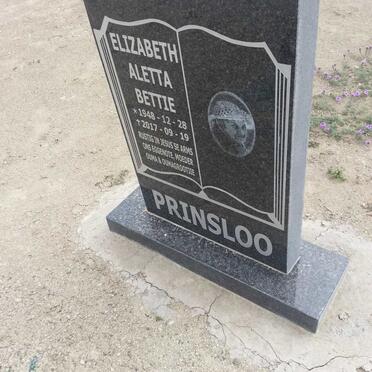 PRINSLOO Elizabeth Aletta Bettie 1948-2017