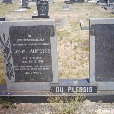 PLESSIS Joseph Albertus, du 1927-19?2