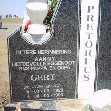 PRETORIUS Gert 1920-1999