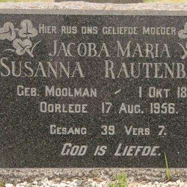 RAUTENBACH Jacoba Maria Susanna nee MOOLMAN 1879-1956