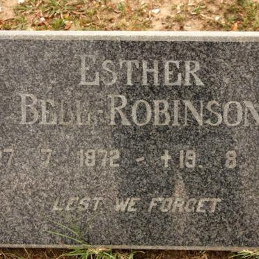 ROBINSON Esther, Bell 1872-1958