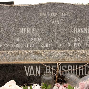 RENSBURG Hannes, van 1913-1953 :: VAN RENSBURG Tienie 1914-2004