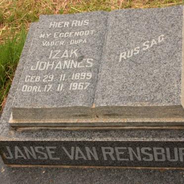 RENSBURG Izak Johannes, van der 1899-1967