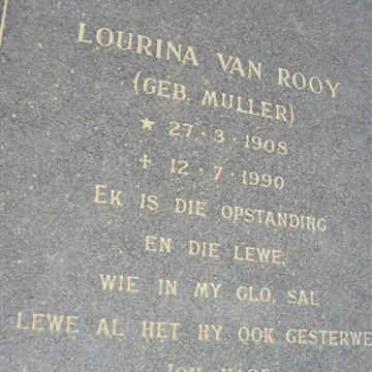 ROOY Lourina, van nee MULLER 1908-1990