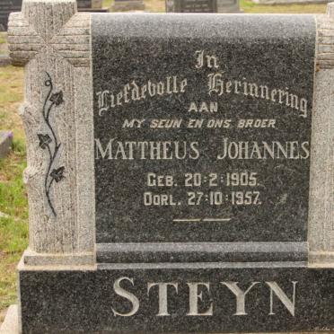 STEYN Mattheus Johannes 1905-1957