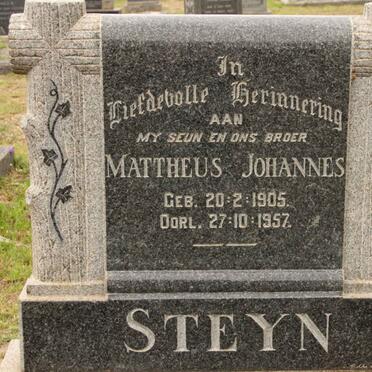 STEYN Mattheus Johannes 1905-1957