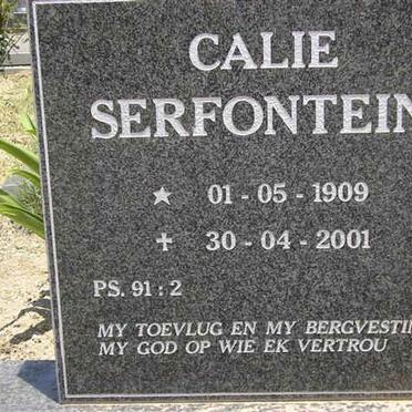 SERFONTEIN Calie 1909-2001