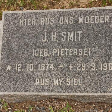 SMIT J.H. nee PIETERSE 1874-1966