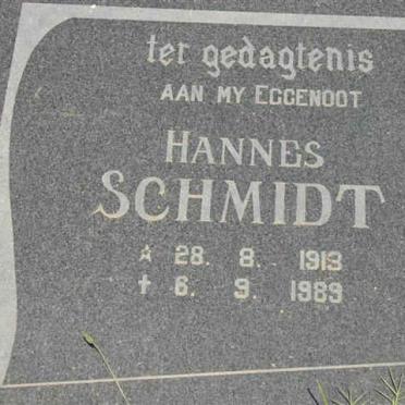 SCHMIDT Hannes 1913-1989